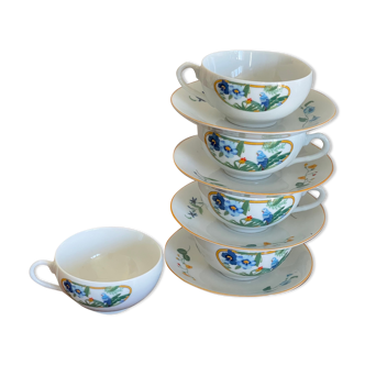 5 tasses et soucoupe Ara Pier Import