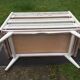 Vintage lacquered chest of drawers grey white