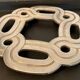 Vintage Italy trivet in silver metal