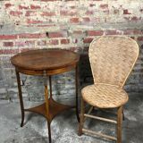 Louis XVI style side table in rosewood veneer decorated bronze