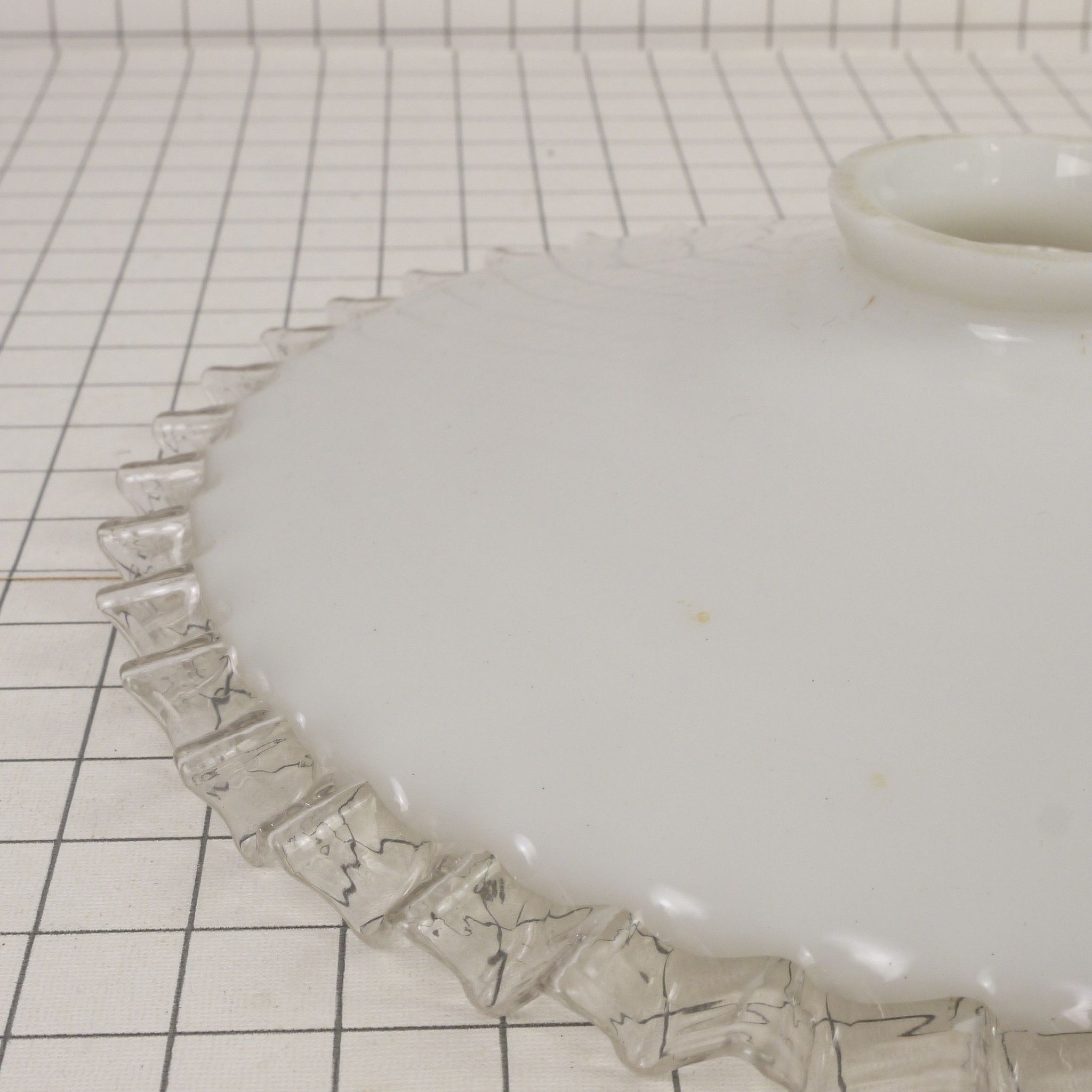 Abat-jour galette opaline