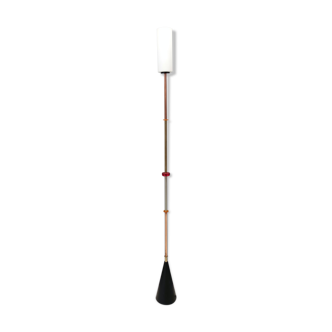 Glass, Brass, Aluminum, Copper and Iron Floor Lamp, 2021