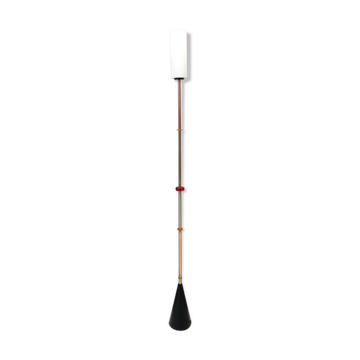 Glass, Brass, Aluminum, Copper and Iron Floor Lamp, 2021