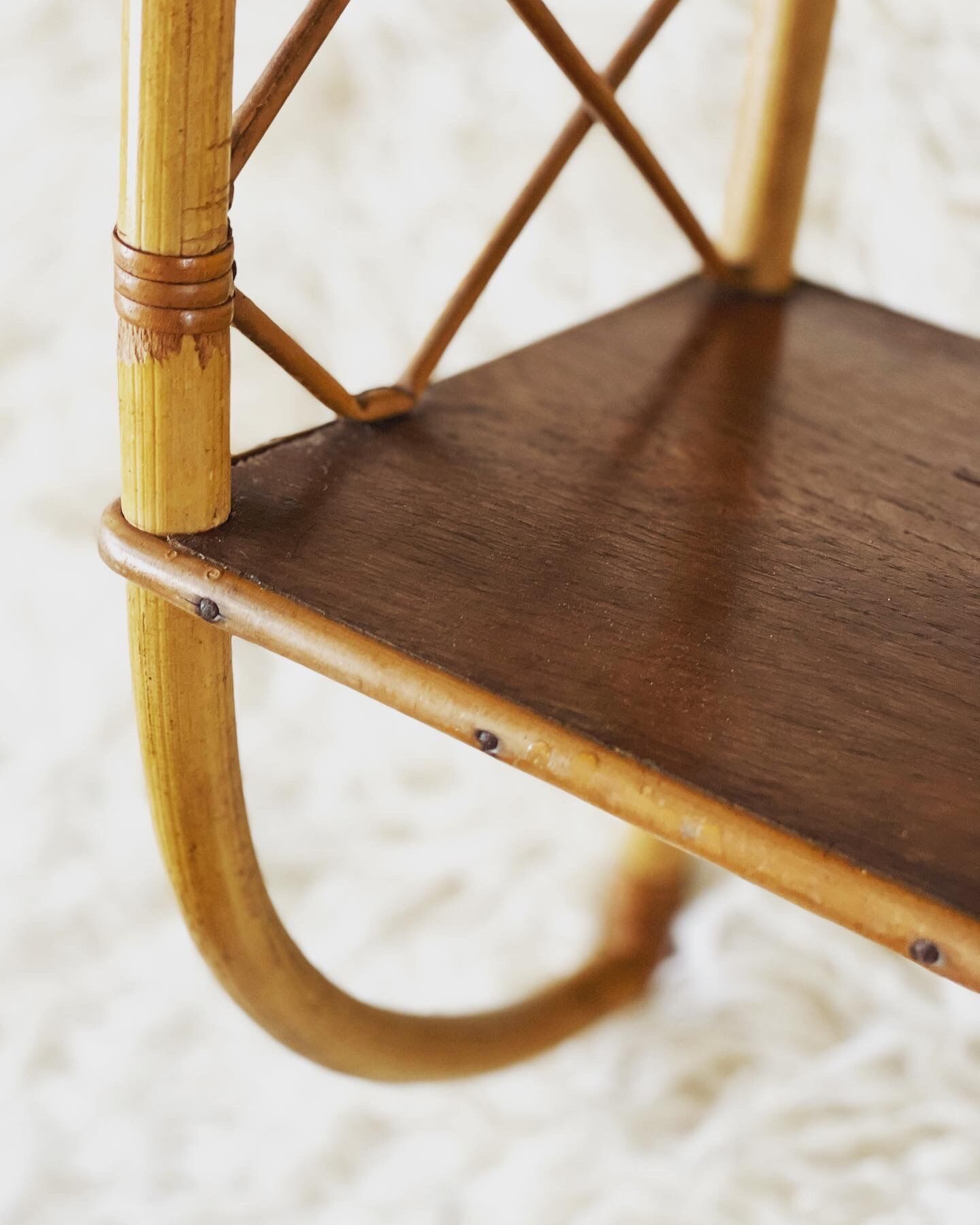 Rattan wall shelf 1960