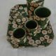 6-piece smoking service from the enamelled pottery of France KG Luneville.