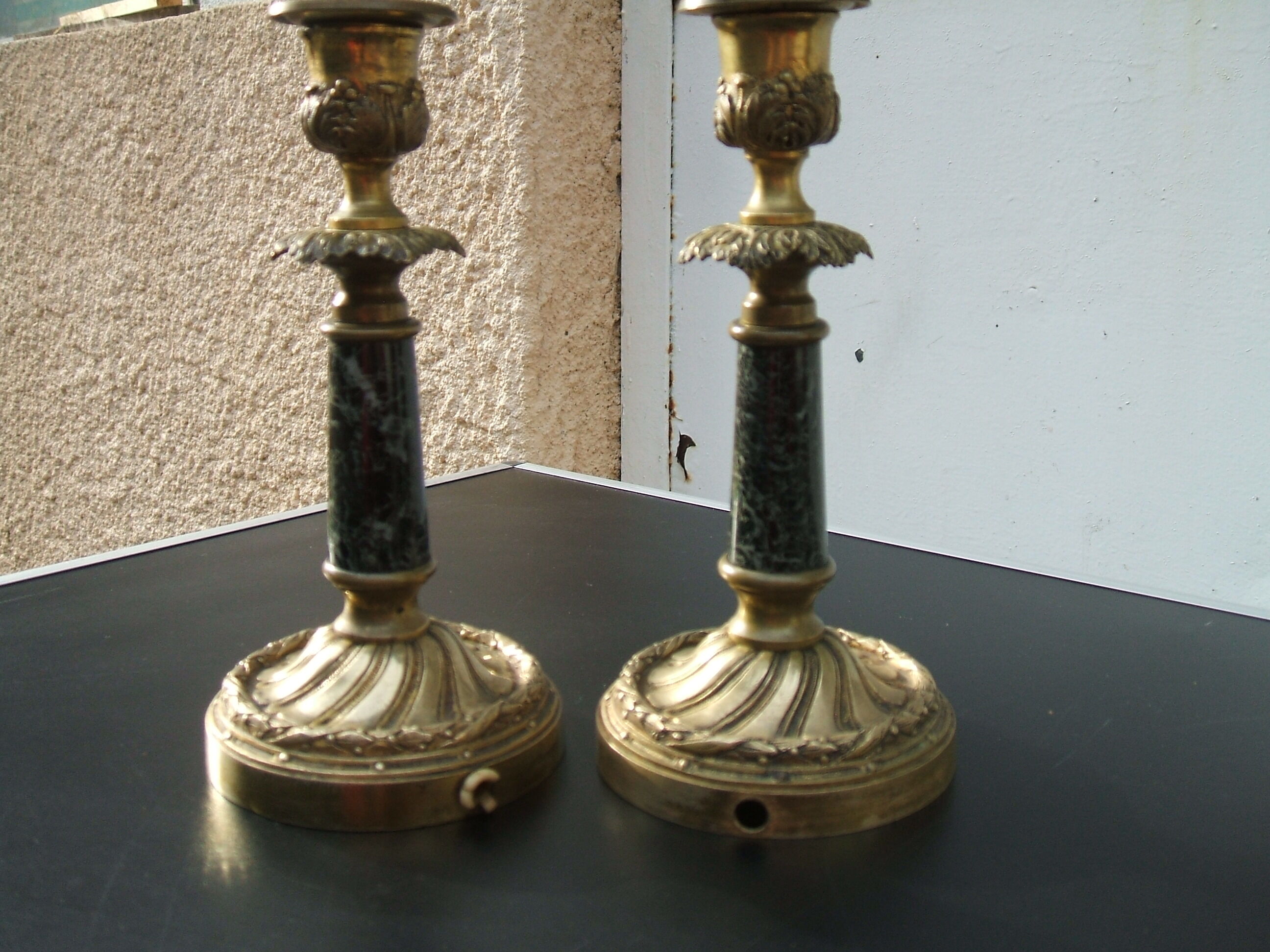 PAIR OF CANDLE HOLDERS XIXEME