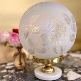 Art nouveau globe lamp signed Deveau