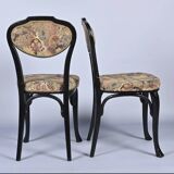 Suite de 6 chaises bistrot jacob  et josef kohn noires