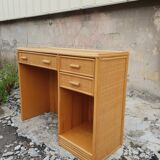 Rattan desk 1980
