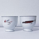 Lot de deux tasses pêcheurs