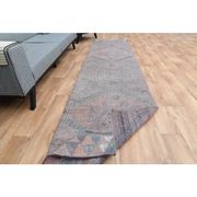 1970s Turkish Oushak Handmade Wool Cotton Pink Area Rug 90x377