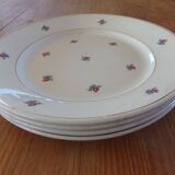 Set of 4 old flat plates Luneville