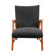 1950s armchair in anthracite velour, completly restored