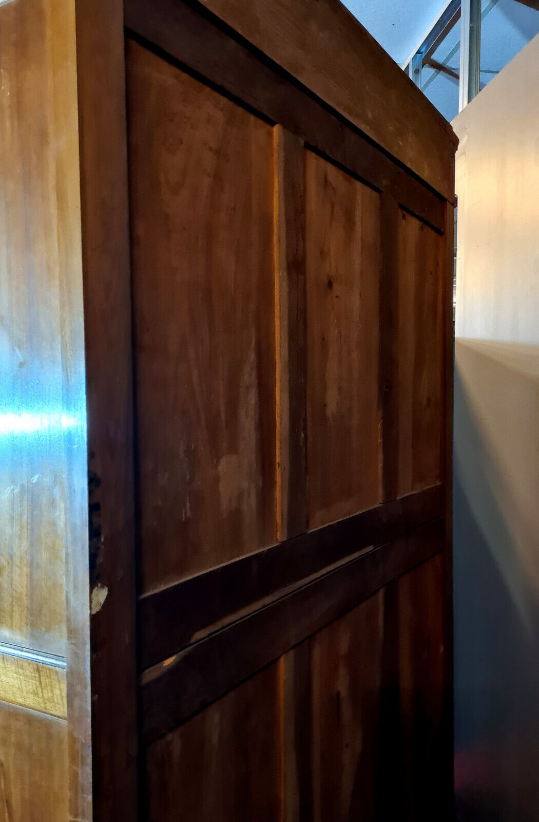 Napoleon III period wardrobe in blond walnut circa 1850-1880