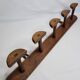 Wall coat rack in solid wood "half-moon" handmade, 75 cm