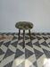 Tabouret tripode moumoute verte bois