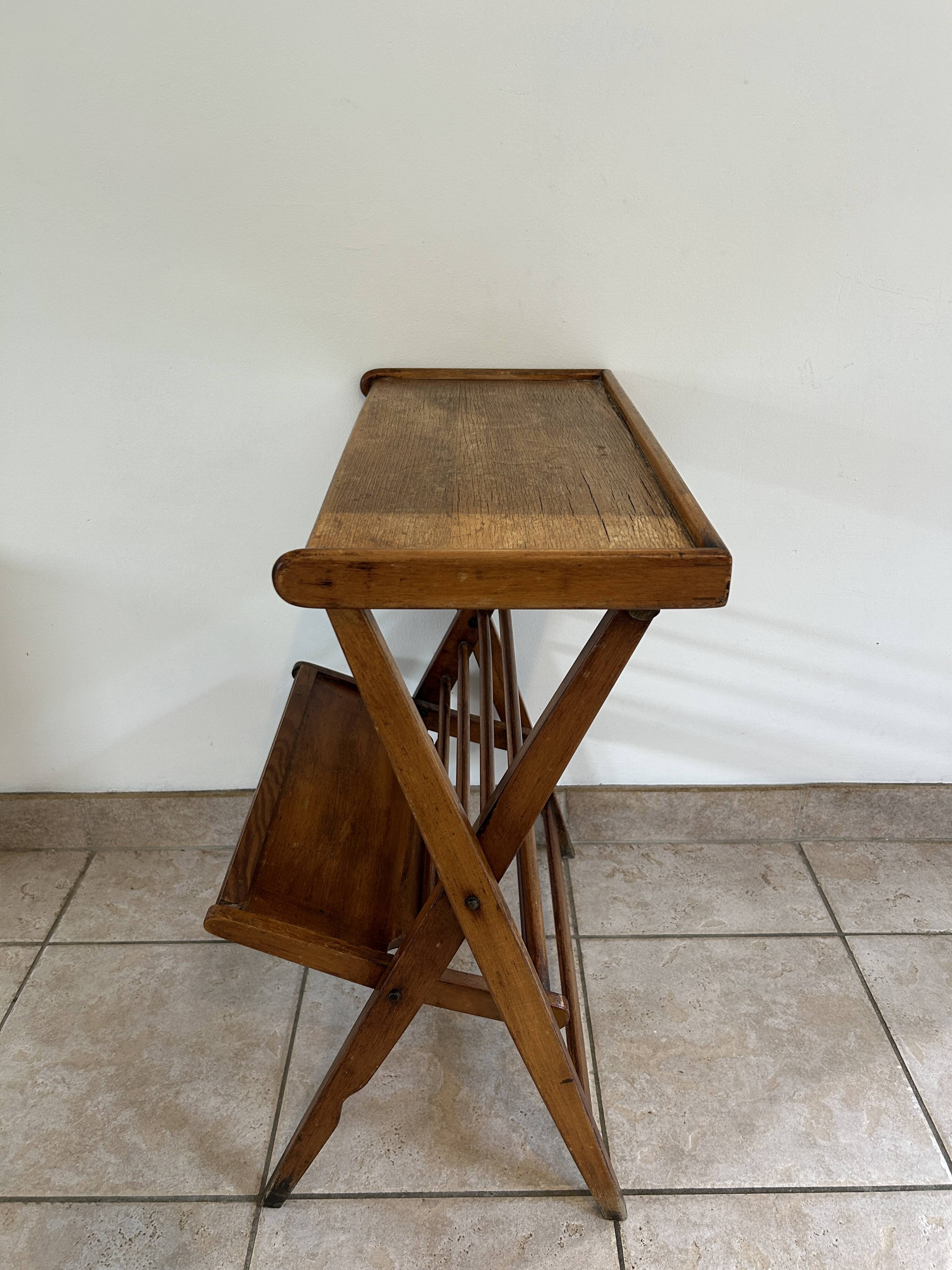 Table d'appoint, porte-revues scandinave vintage