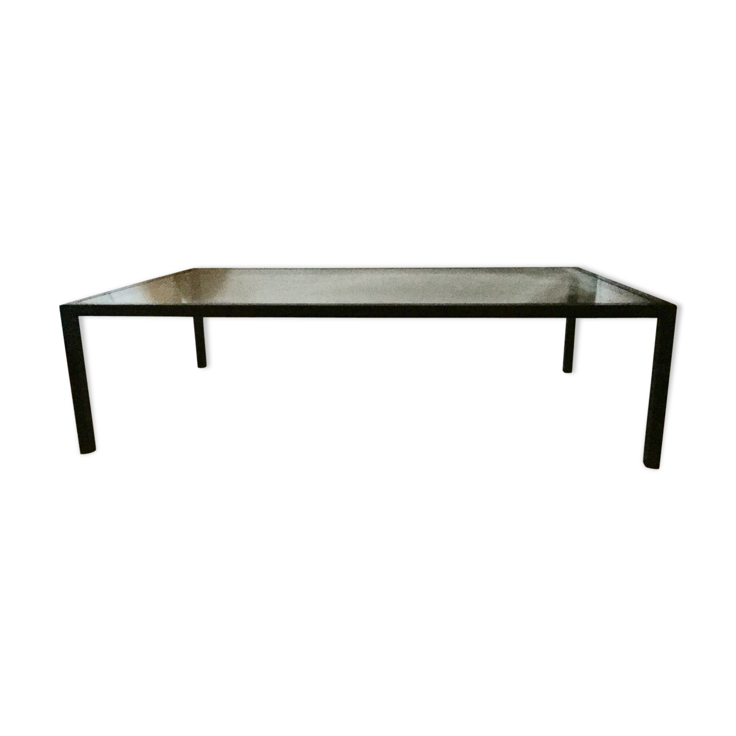 Metal and glass coffee table