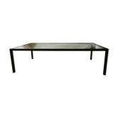 Metal and glass coffee table