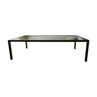 Metal and glass coffee table