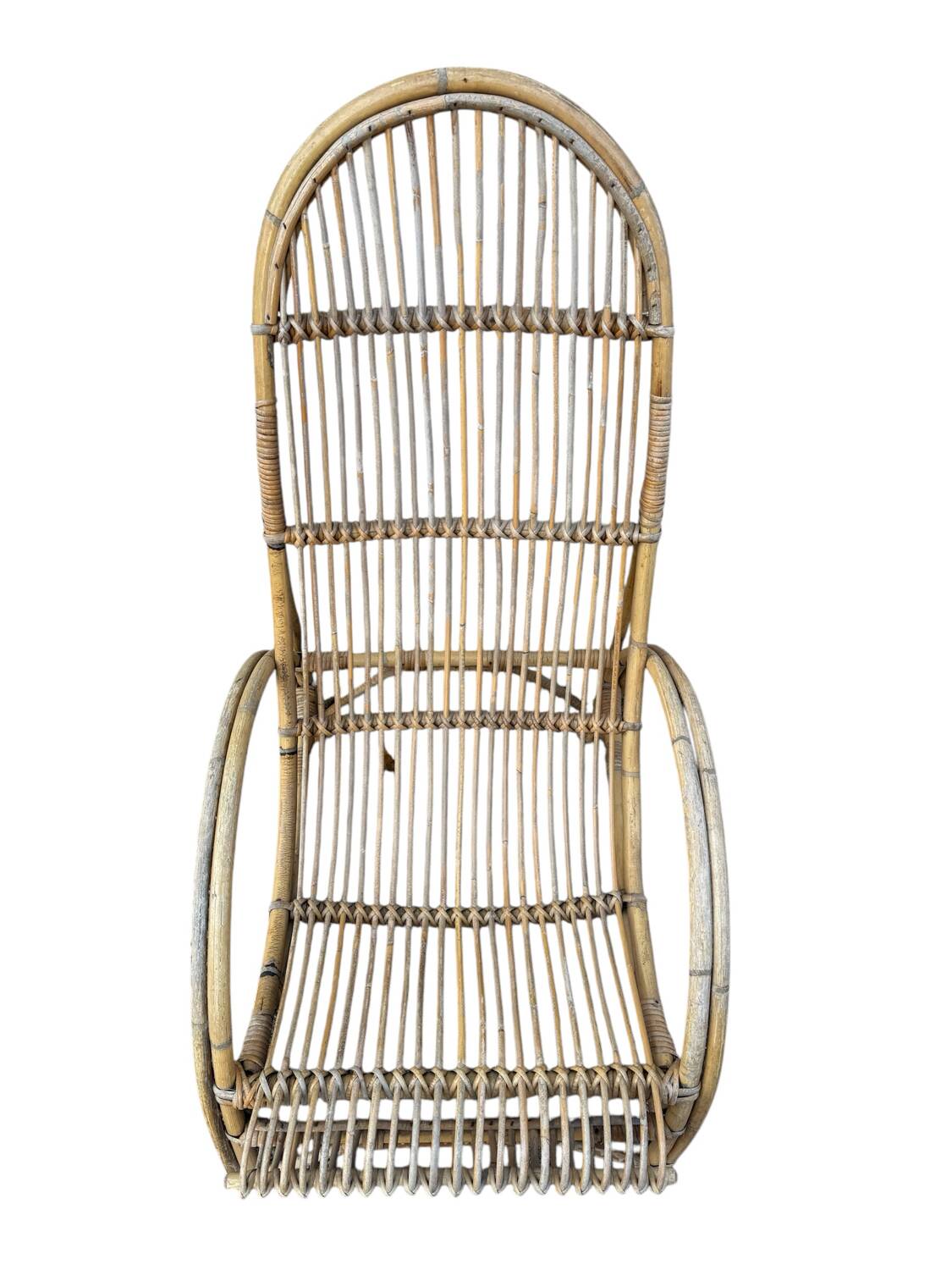 Huge pair of rattan armchairs from the 50s, South of France