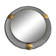 Round wall mirror in brass and black wire, 1960s, Germany