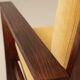 Pair of vintage curved beech armchairs, refurbished – Corduroy fabric