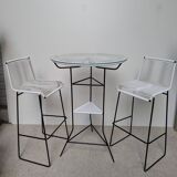 Table mange debout Tampico et 2 tabourets hauts Cenote BOQA