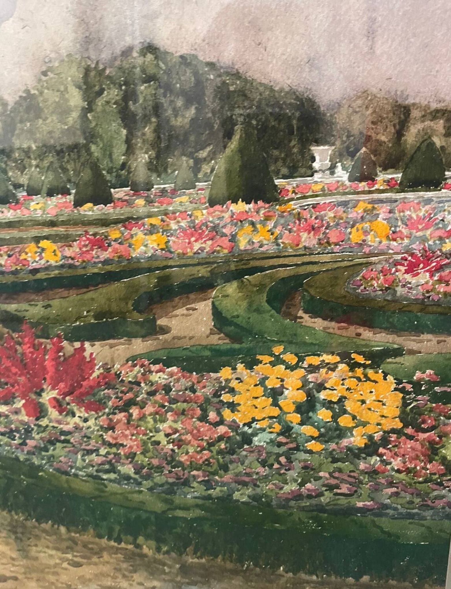 Tableau parc du chateau de Versailles Henri Martin