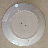 Serving dish iron earth decorated with child and stork decoration