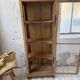 19th-century English pine display cabinet