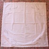 Square white tablecloth with English embroidery