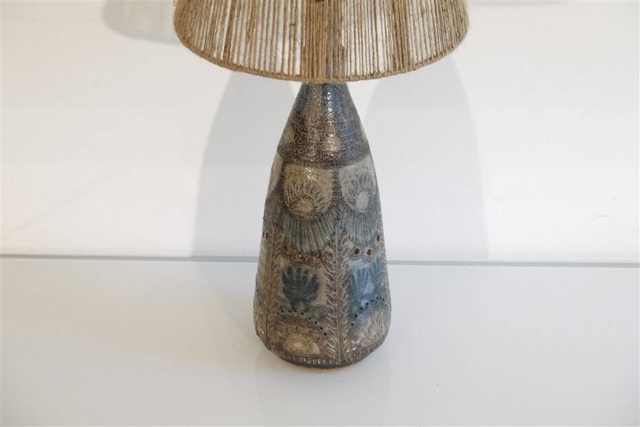Large stoneware lamp by Jc Courjault for Keraluc