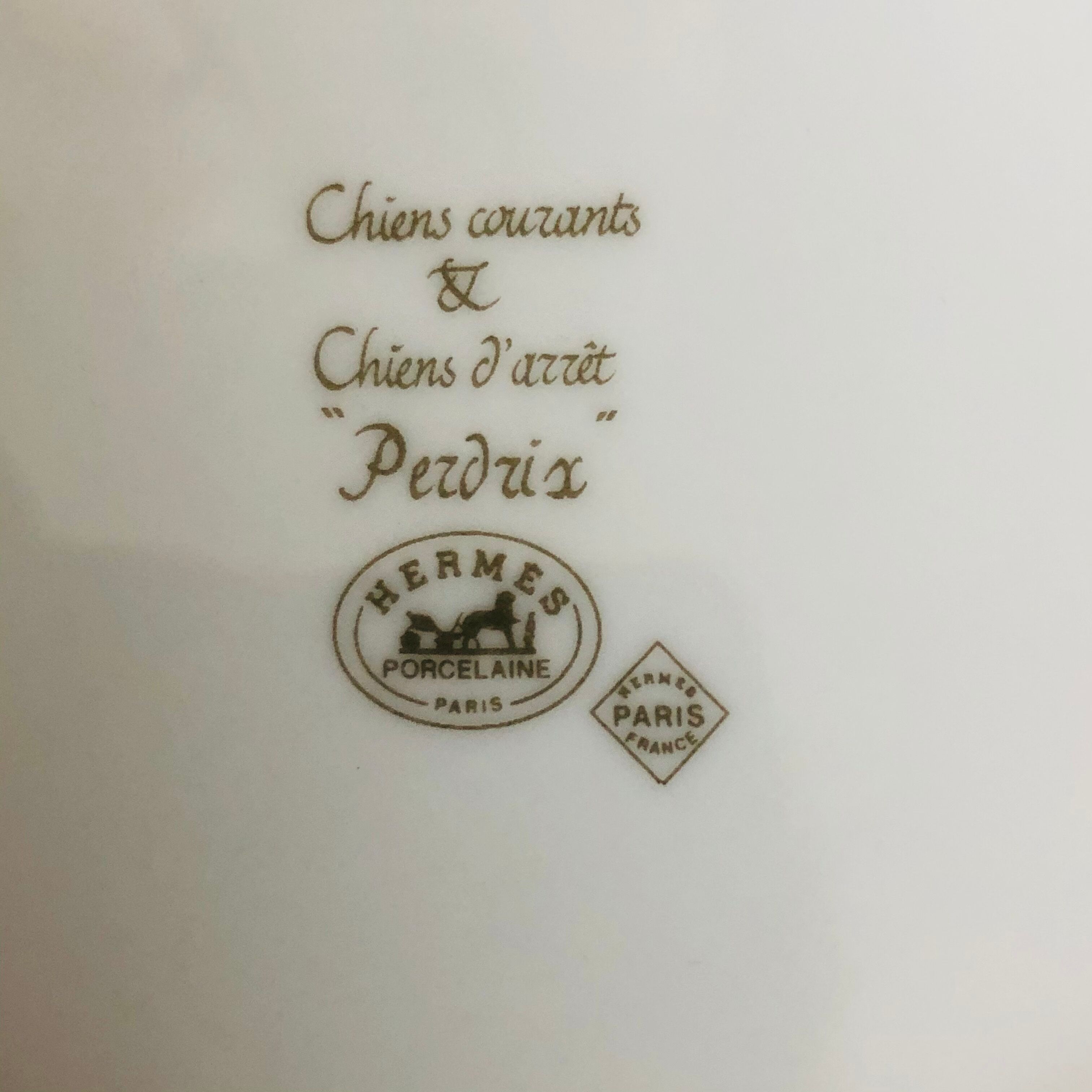 Hermes partridge-decorated plate