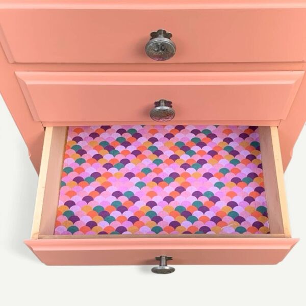 Semainier vintage rose corail H120