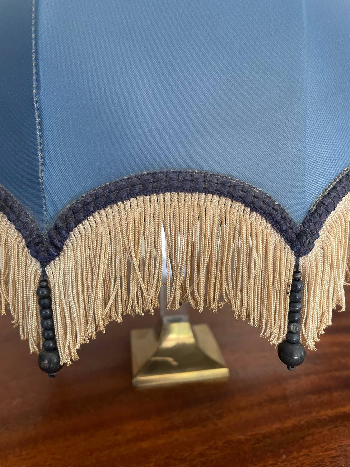 Vintage fringed lampshade 27cm