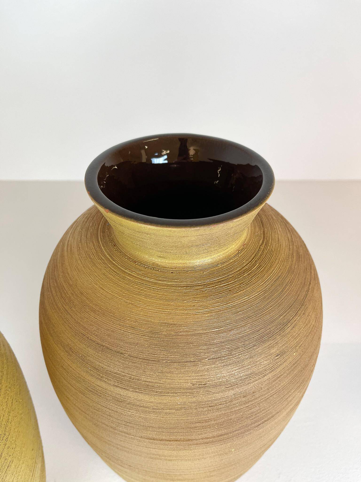 Pair of Art Deco floor vases by Upsala Ekeby, Sweden, 1940s