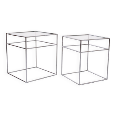 Tables d'appoint système ''Abstracta'' conçues par Poul Cadovius années 1960.