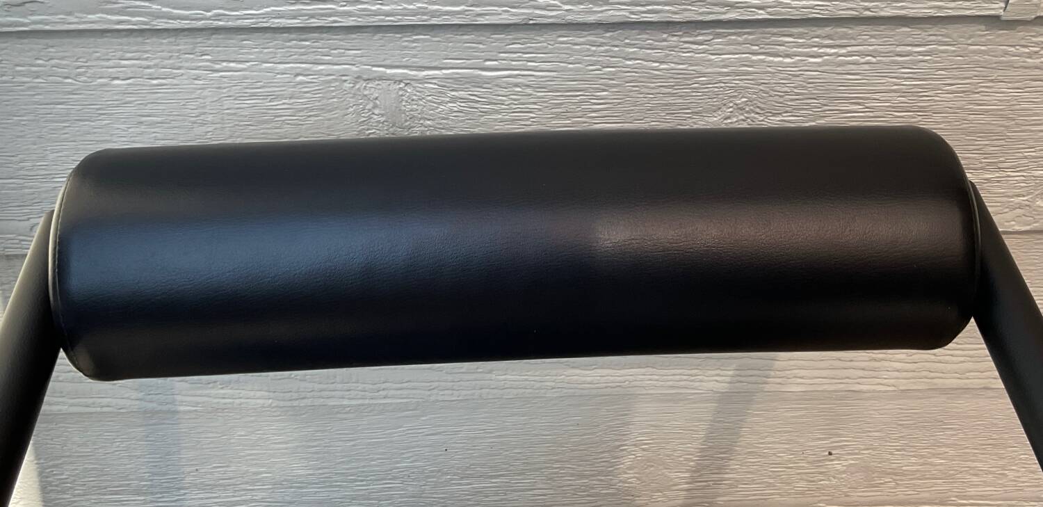 Danish design armchair from the 80s, metal and imitation leather