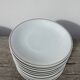 10 white Limoges porcelain dessert plates