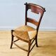 Chaise ancienne en bois et assise paillée