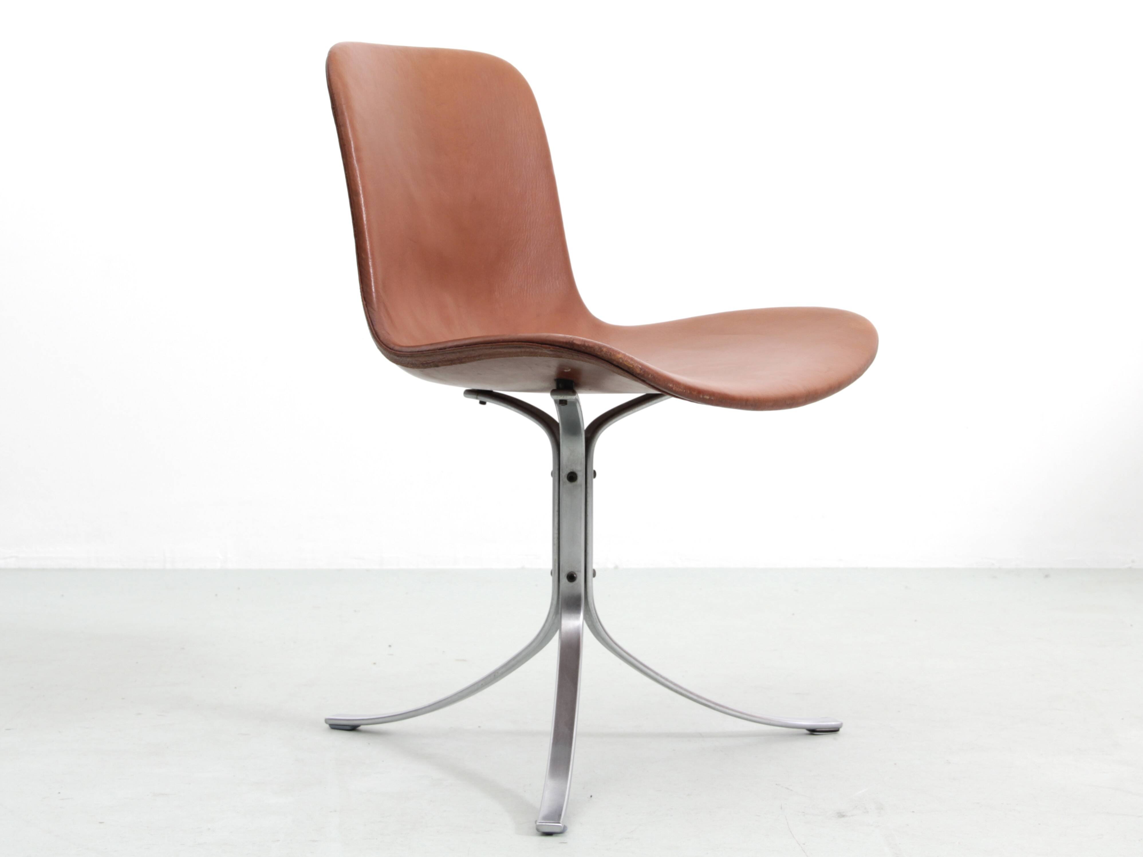 Set of 4 Scandinavian chairs model PK9 original edition K. Christiansen