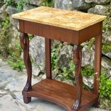 Pair of Empire style mahogany consoles, 20th century
