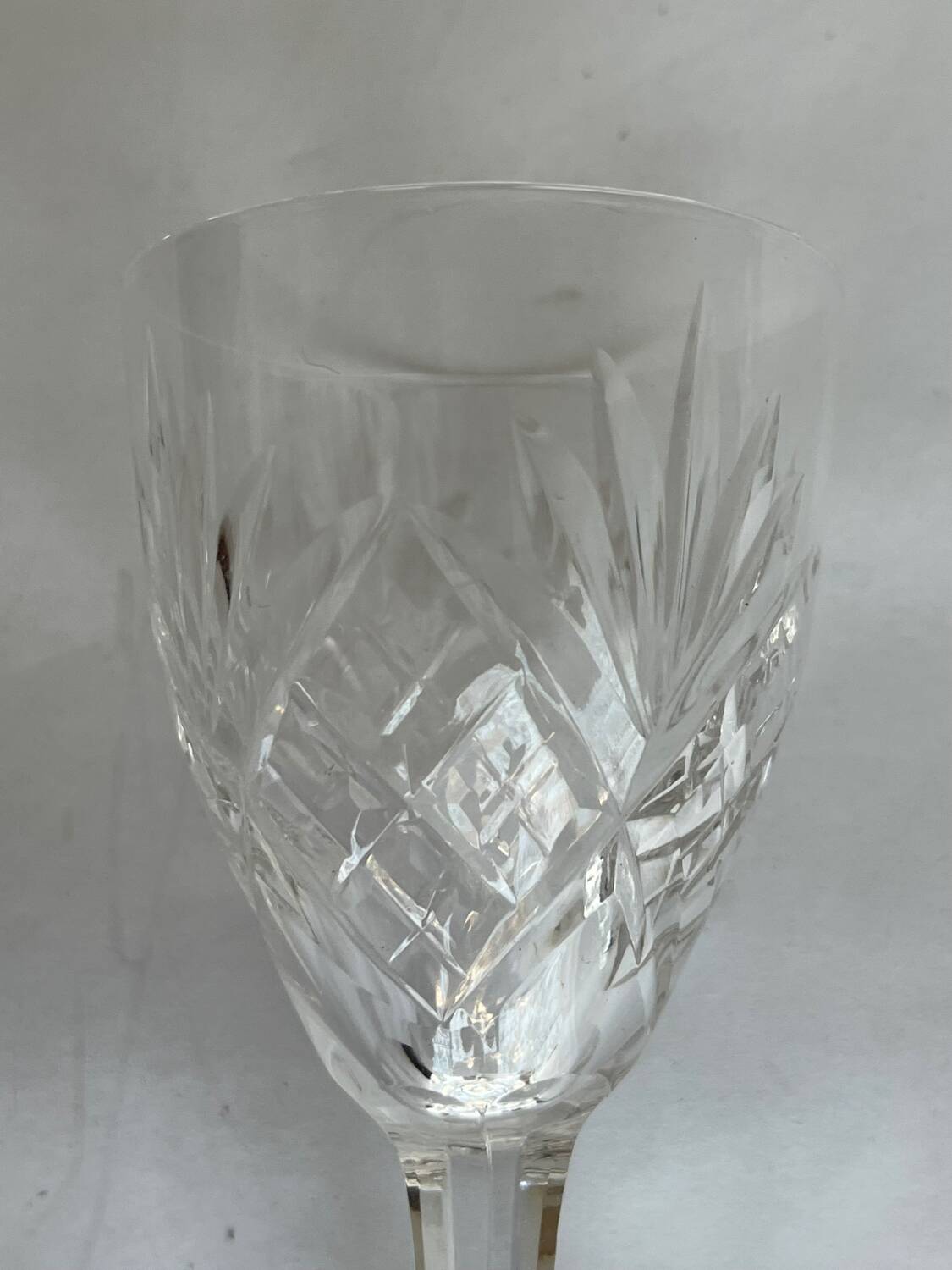 6 Saint Louis crystal red wine glasses