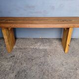 Old patinated solid wood bench 120cm
