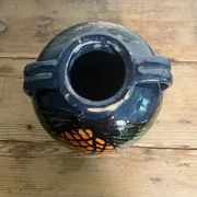Glazed terracotta round vase
