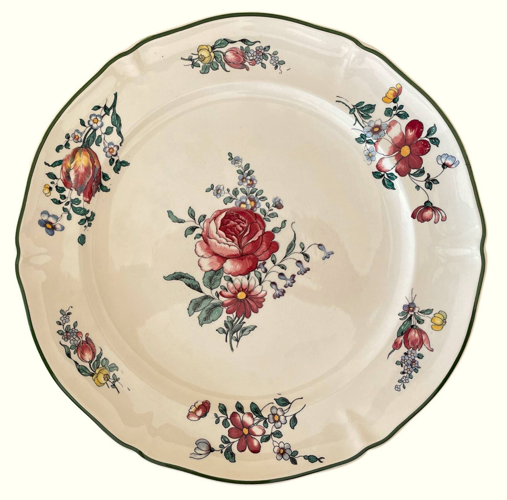 Grand plat de service ancien  en faïence de Villeroy & Boch