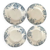 Assiettes plates en terre de fer St Amand Marie-Louise