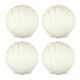 Set of 4 Vintage Shell-Shaped Opaline Glass Wall Lamps from Limburg, 1970s