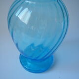 Blue vase with collar